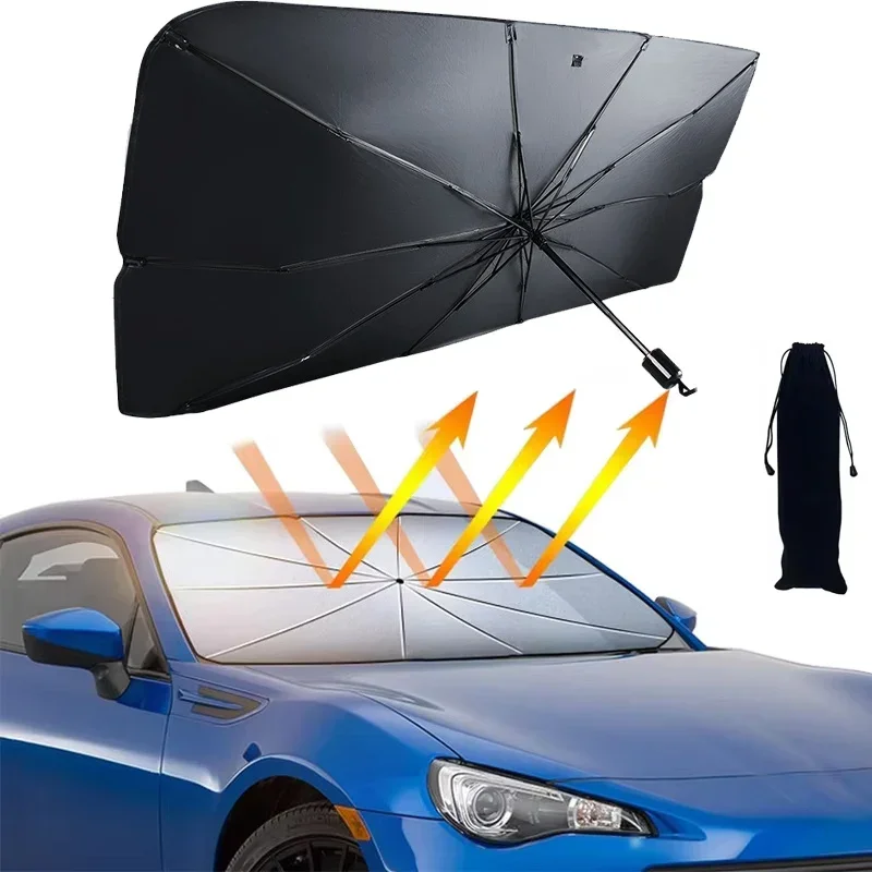 Windshield Sun Shade - Pare-soleil pliable pour pare-brise de voiture,