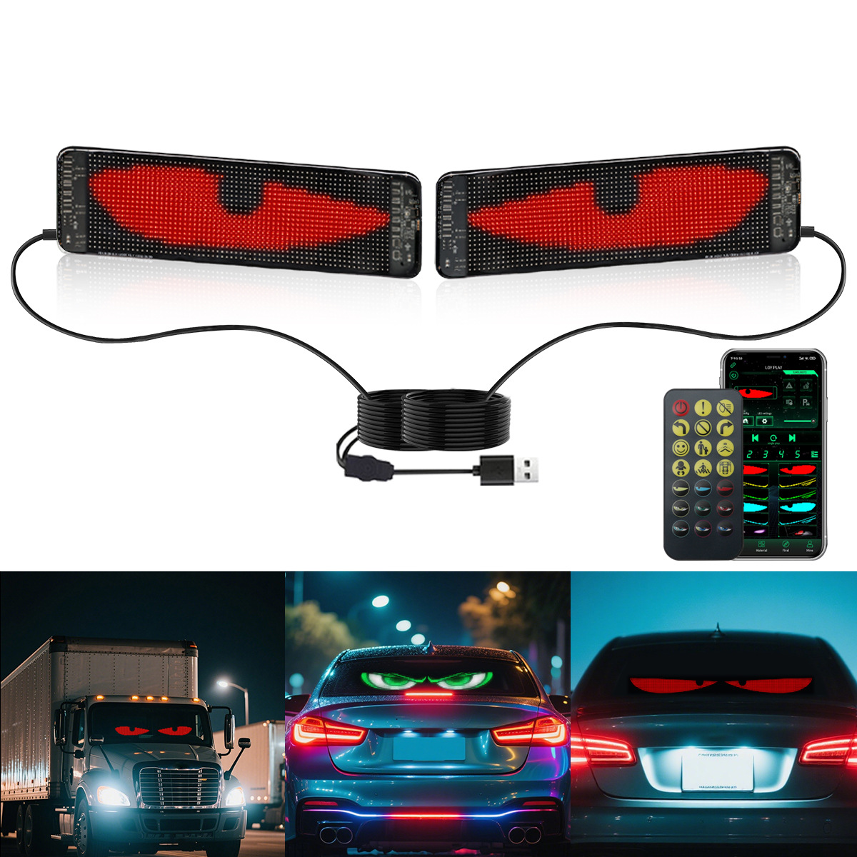 Car Led Light - Écran souple de voiture LED, écran