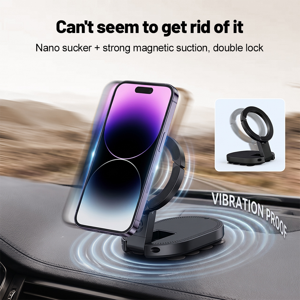 Car Cable Organizer - 360 ° Support de téléphone magnétique