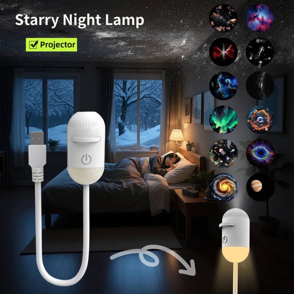 Car Led Light - Mini projecteur d'étoiles Galaxy, lampe d'ambiance
