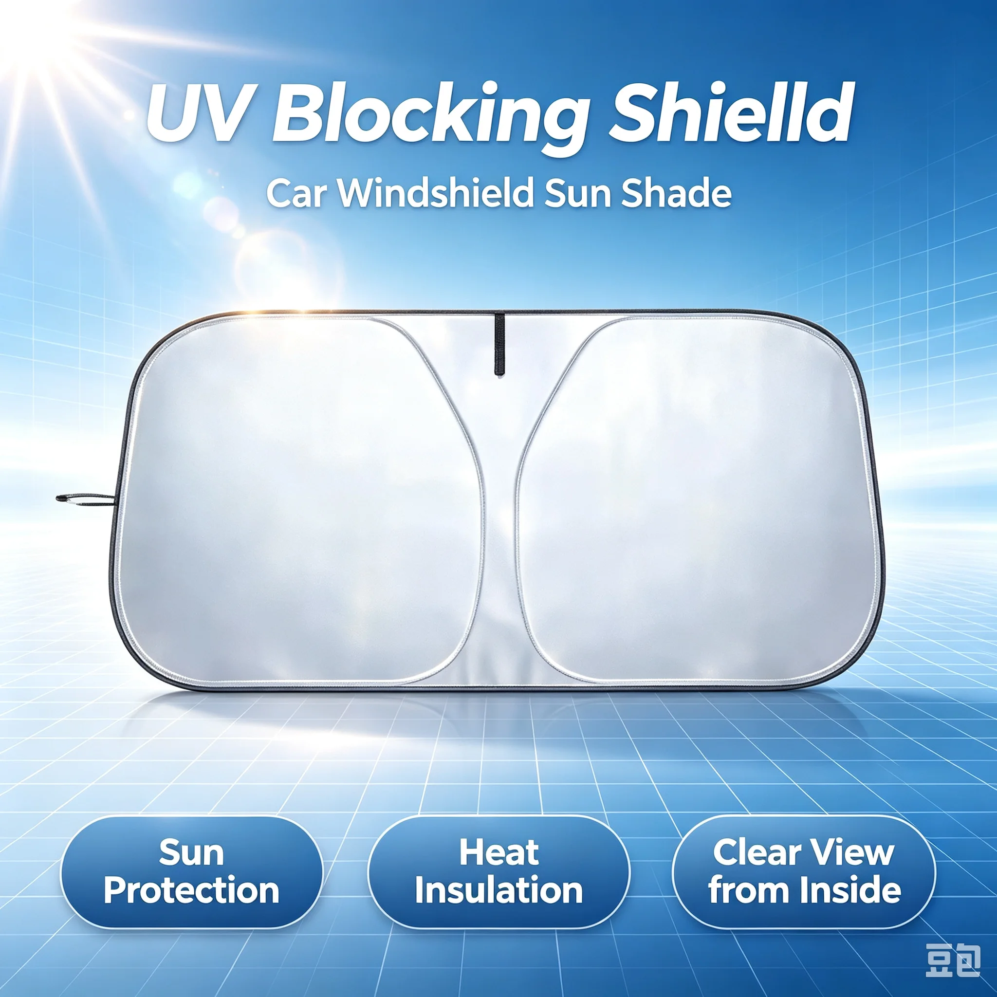 Windshield Sun Shade - Pare-soleil pour pare-brise avant de voiture,