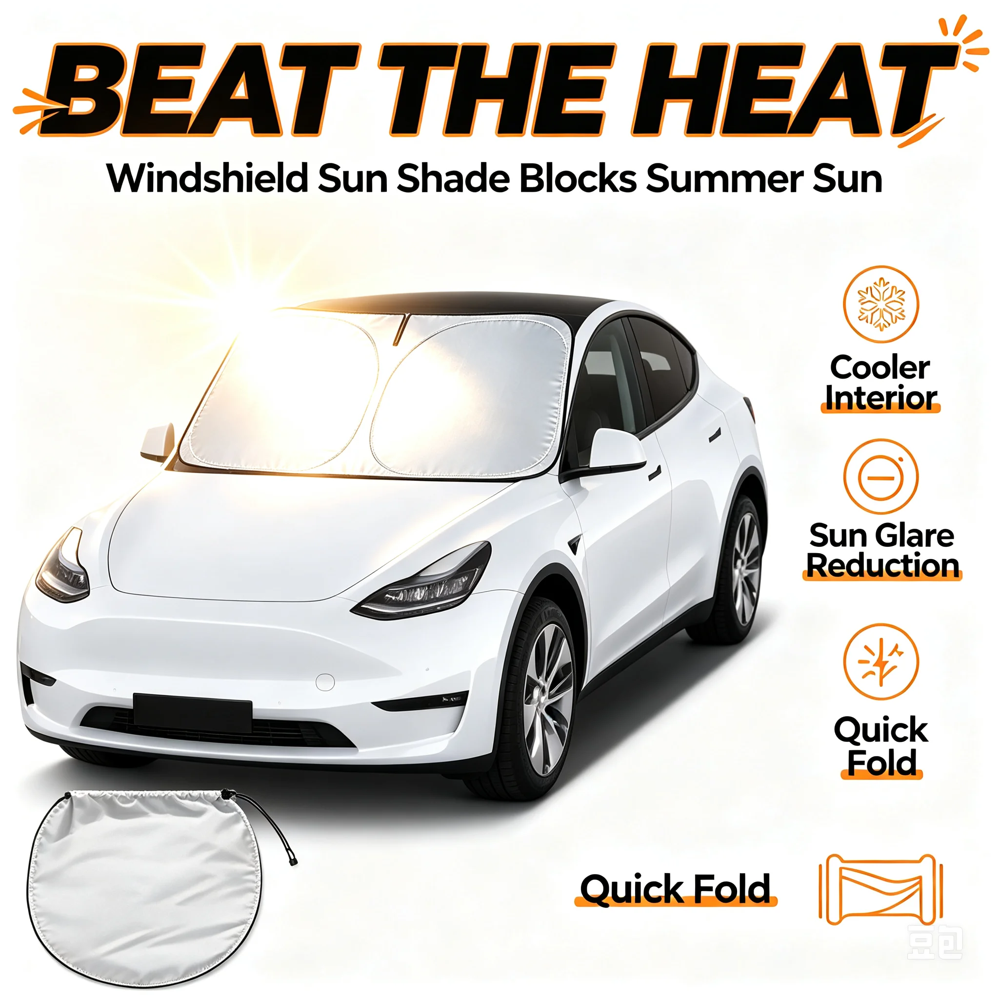 Pare-soleil de voiture, pare-b - Windshield Sun Shade avis et prix