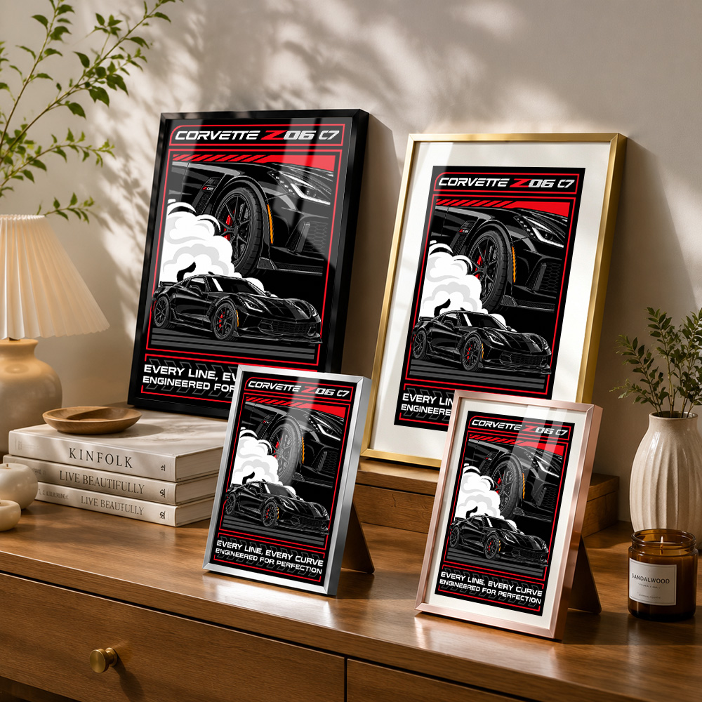 Affiche métallique encadrée de - Car Mirror avis et prix