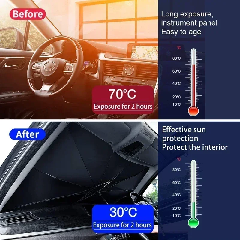 Pare-soleil pliable pour pare- - Windshield Sun Shade avis et prix